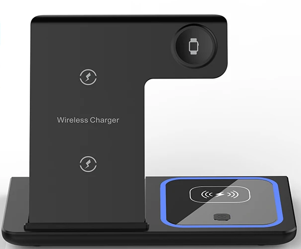 Estación de carga inalámbrica plegable 3 en 1 de 200W, para Apple y Android