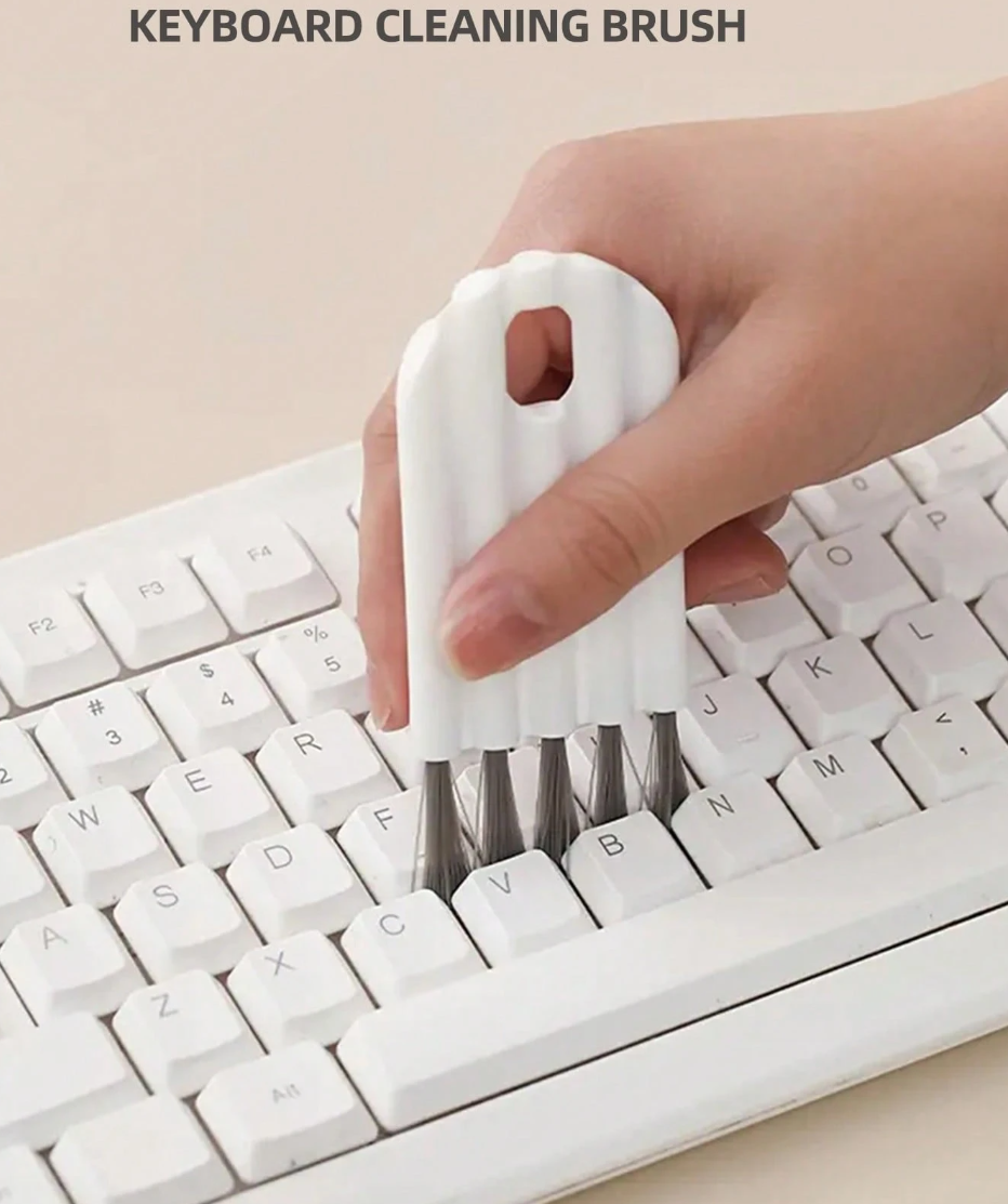 Cepillo limpiador para teclados, accesorio de limpieza, blanco o negro