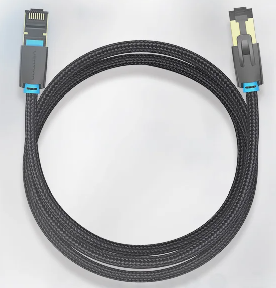 Cable RJ-45 Ethernet, CAT8 hasta 40Gbps, recubierto de malla trenzada, hasta 8 metros
