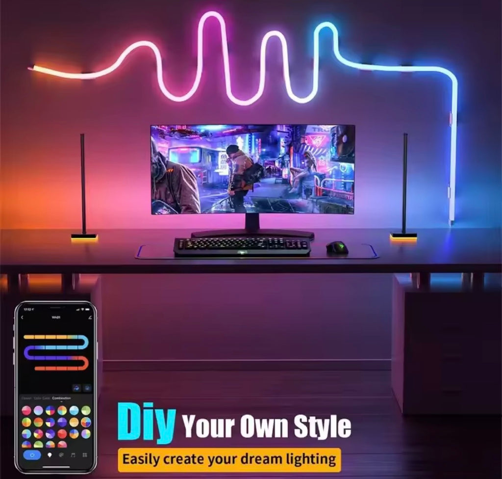 Tira de LED neón RGB, conexión con Wi-Fi Alexa, IP65