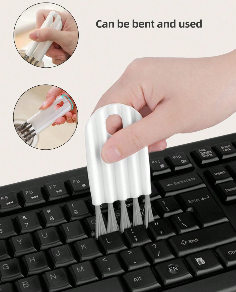 Cepillo limpiador para teclados, accesorio de limpieza, blanco o negro