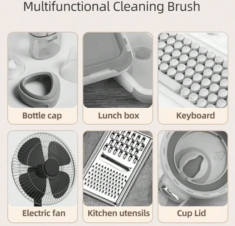 Cepillo limpiador para teclados, accesorio de limpieza, blanco o negro