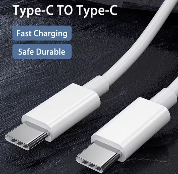 Cable de carga, USB-C, cable de datos y carga, carga rápida de 60W, negro