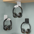 Soporte para auriculares, universal, montaje en pared, blanco o negro, 1 unidad